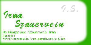 irma szauervein business card